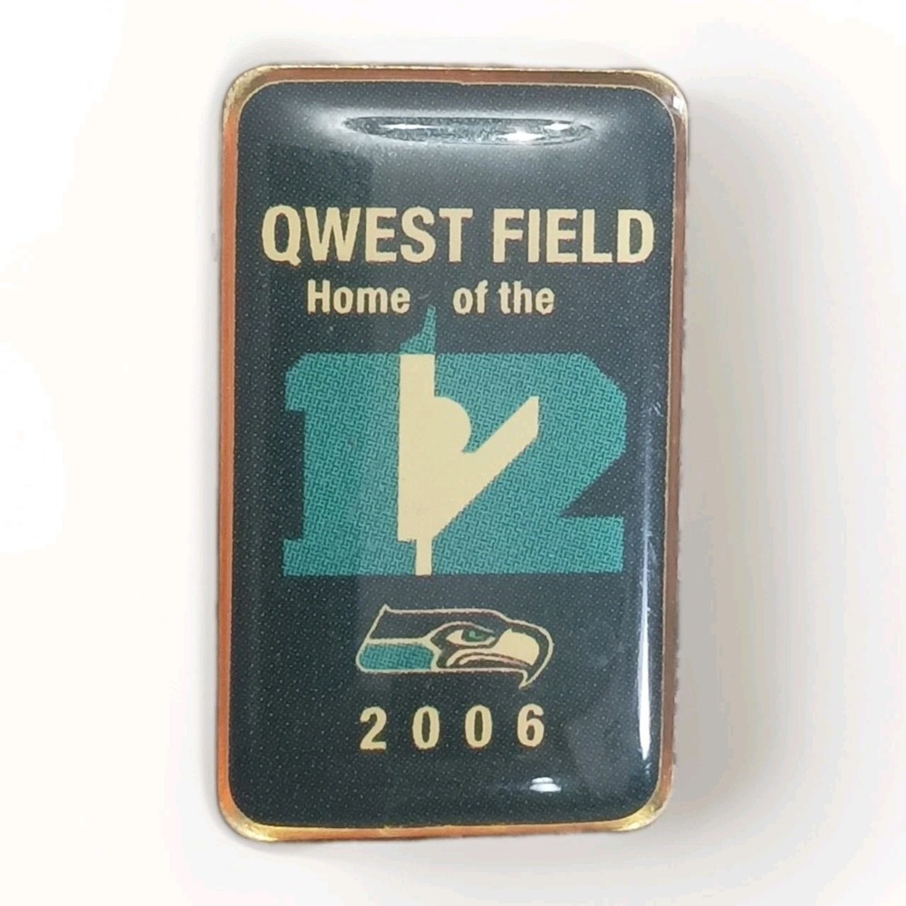 Vintage 2006 Qwest Field NFL Seattle Seahawks 12th Man Enamel Lapel Pin Pinback